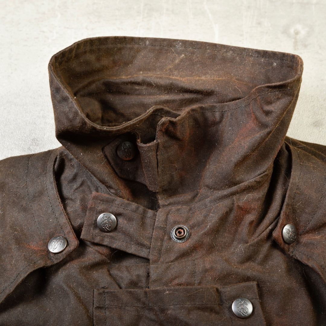 OUTBACK VINTAGE WAXED PARKA JACKET BROWN - L