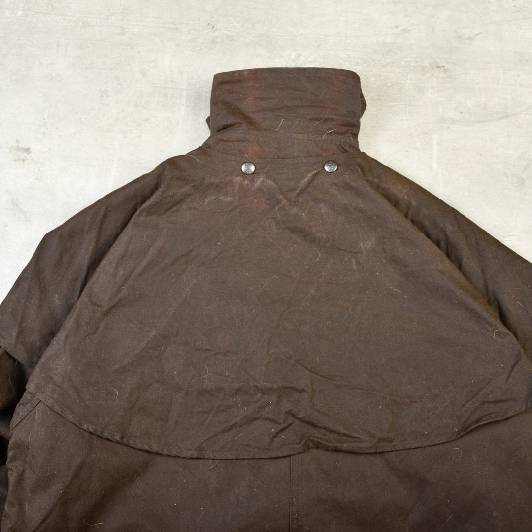 OUTBACK VINTAGE WAXED PARKA JACKET BROWN - L