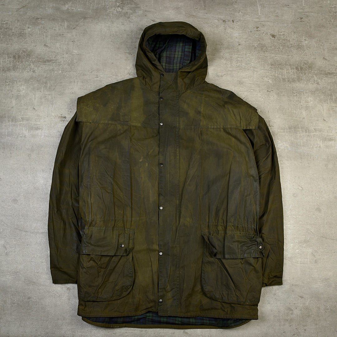 LINED DURHAM PARKA JACKET GREEN - L/XL