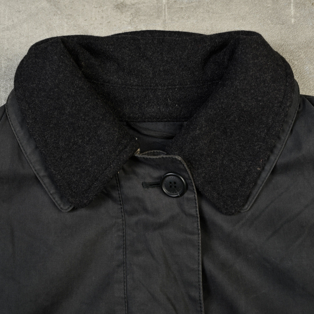 BURBERRY WOOL LINED COAT ANTHRACITE - S/M