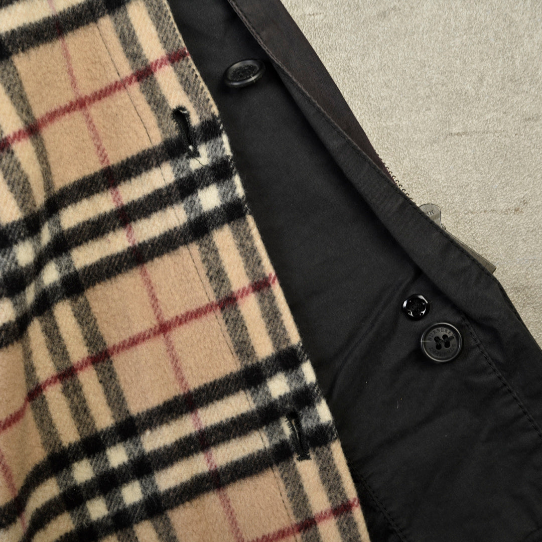 BURBERRY WOOL LINED COAT ANTHRACITE - S/M