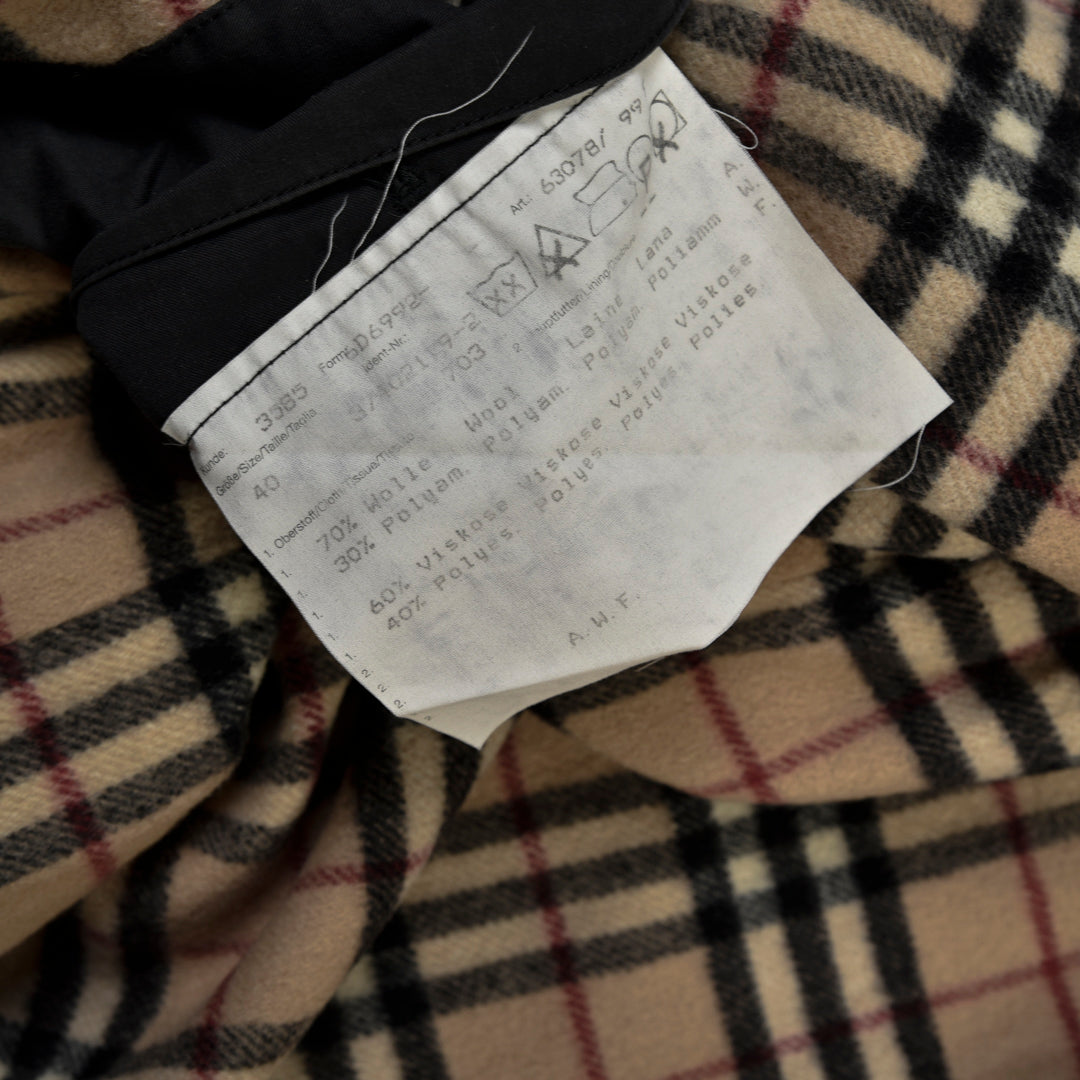 BURBERRY WOOL LINED COAT ANTHRACITE - S/M