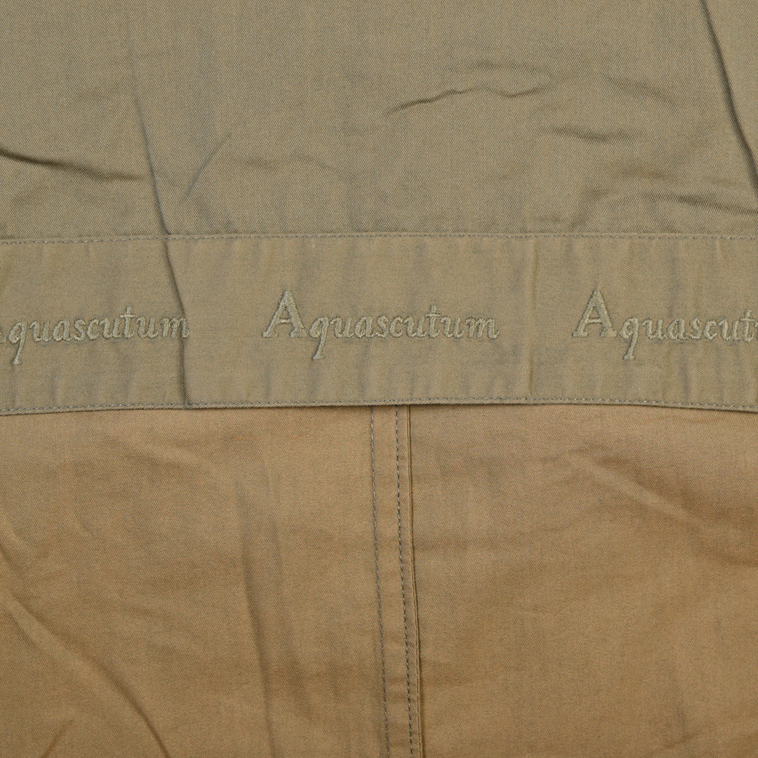 AQUASCUTUM DOUBLE BREAST TRENCH COAT BEIGE - L/XL