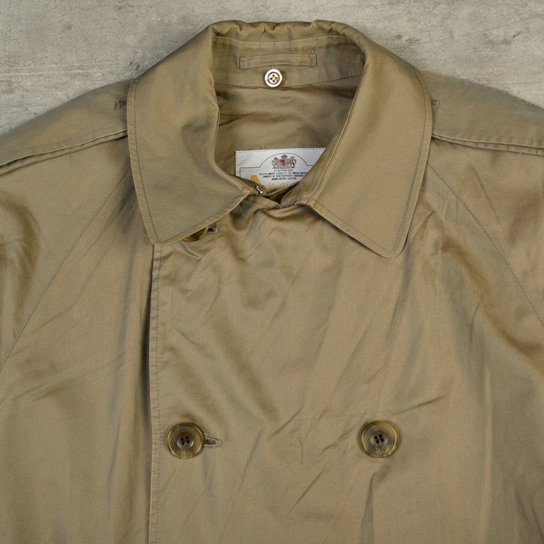 VINTAGE DOUBLE BREAST TRENCH COAT BEIGE - L/XL