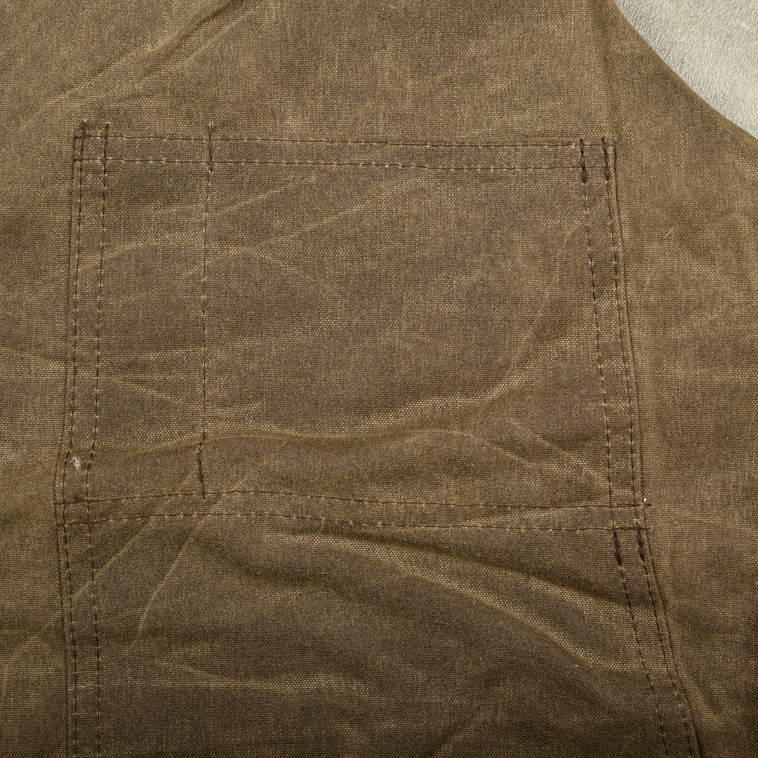 VINTAGE HUNTING WAXED VEST BROWN - L