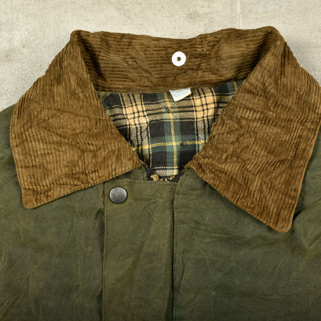 VINTAGE WAXED JACKET GREEN - XL