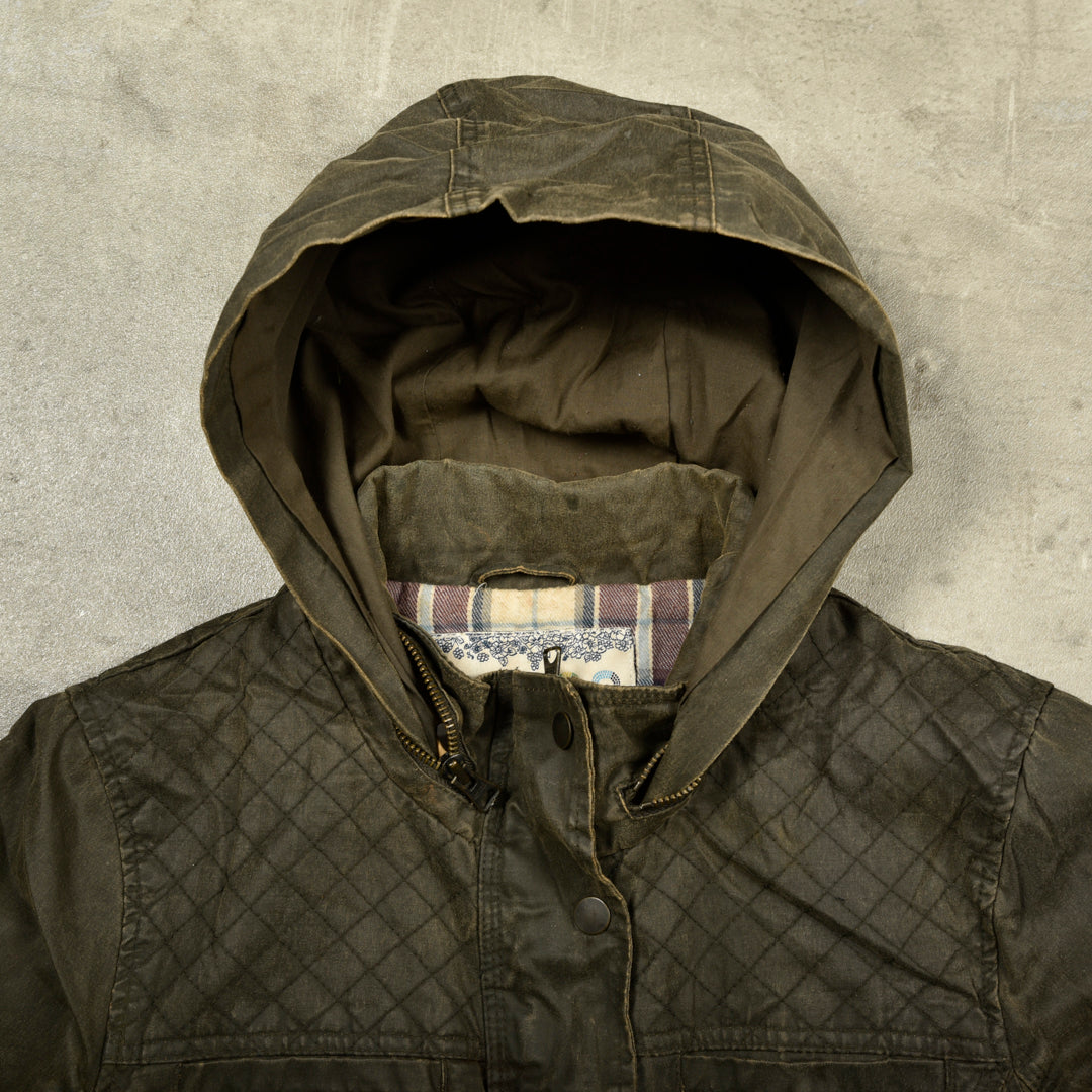 WAXED FIELD JACKET KHAKI GREEN - XS