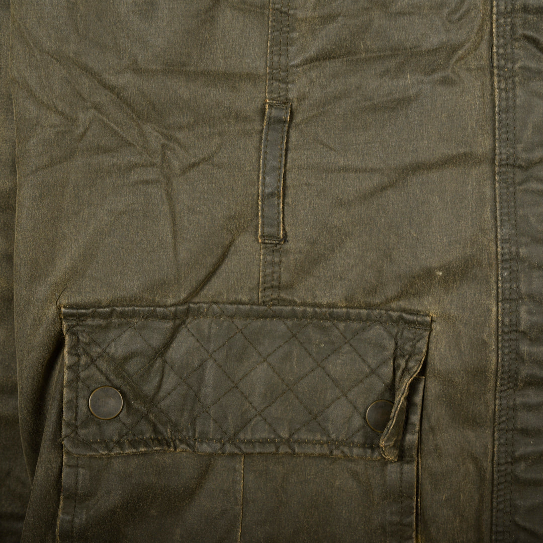 WAXED FIELD JACKET KHAKI GREEN - XS