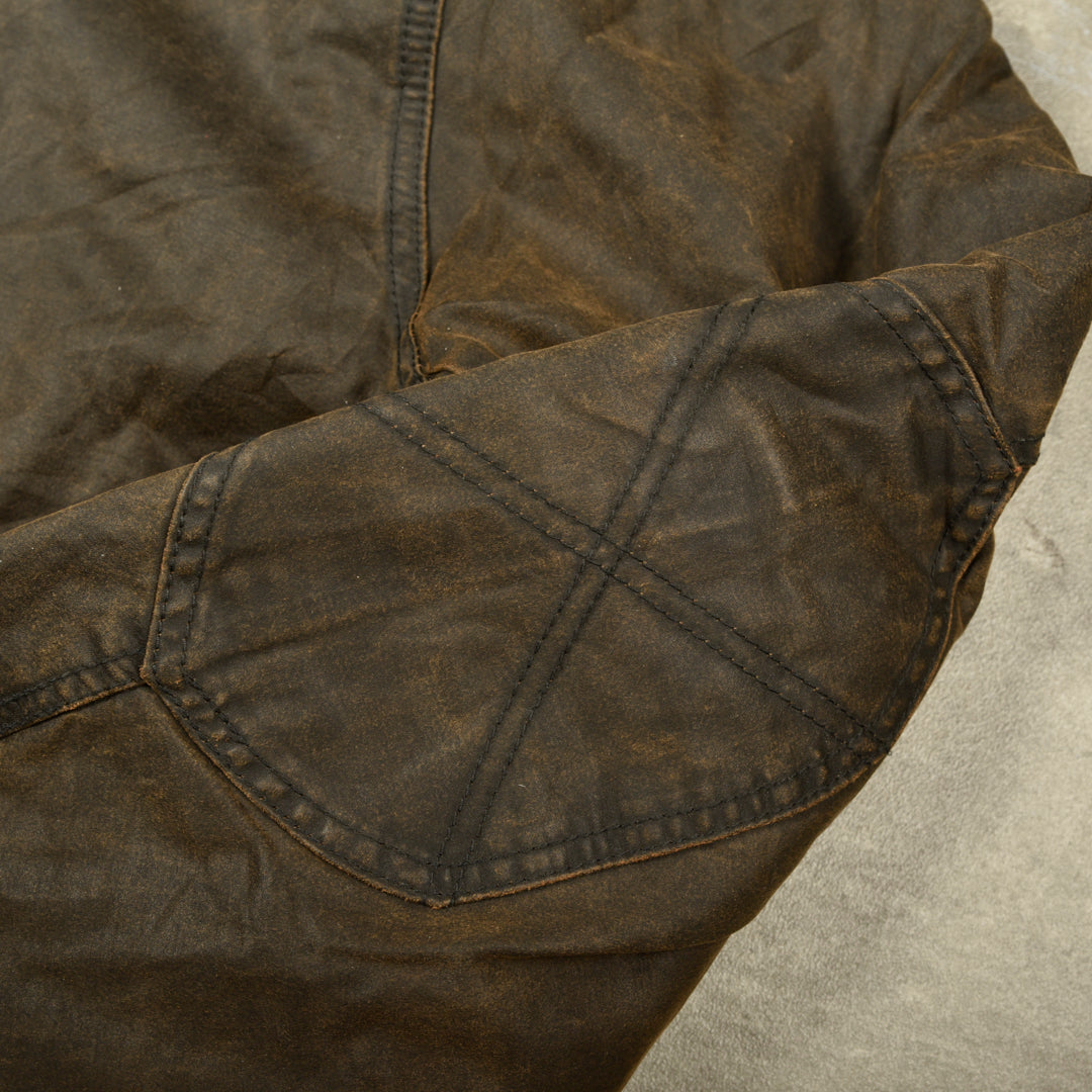 VINTAGE WAXED JACKET BROWN - XXL