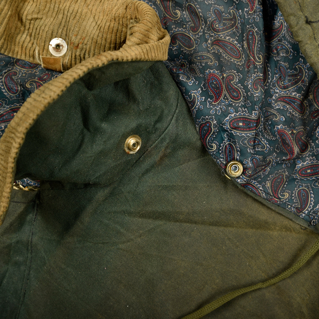 VINTAGE WAXED JACKET GREEN - XS