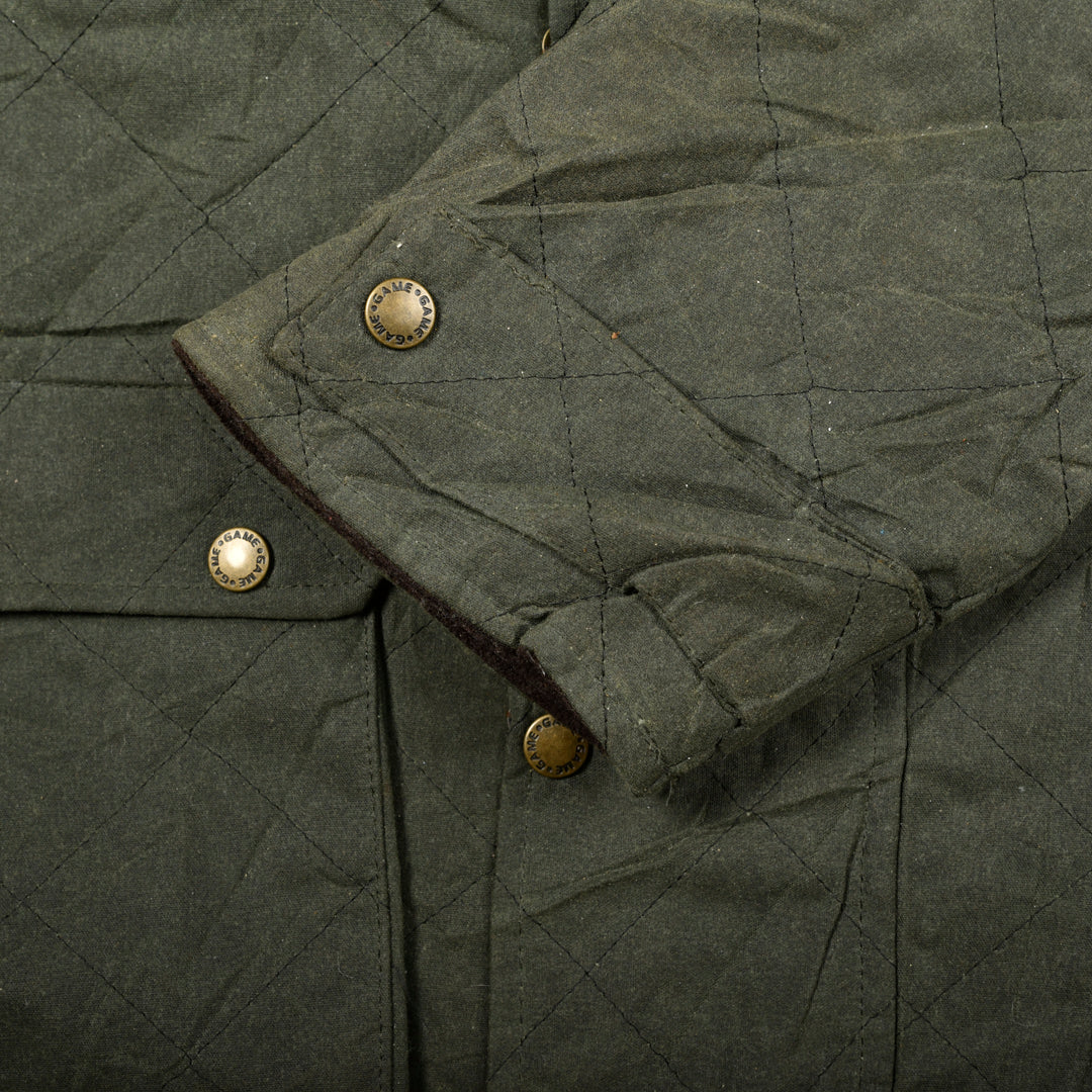 VINTAGE WAXED HUNTING JACKET GREEN - XL