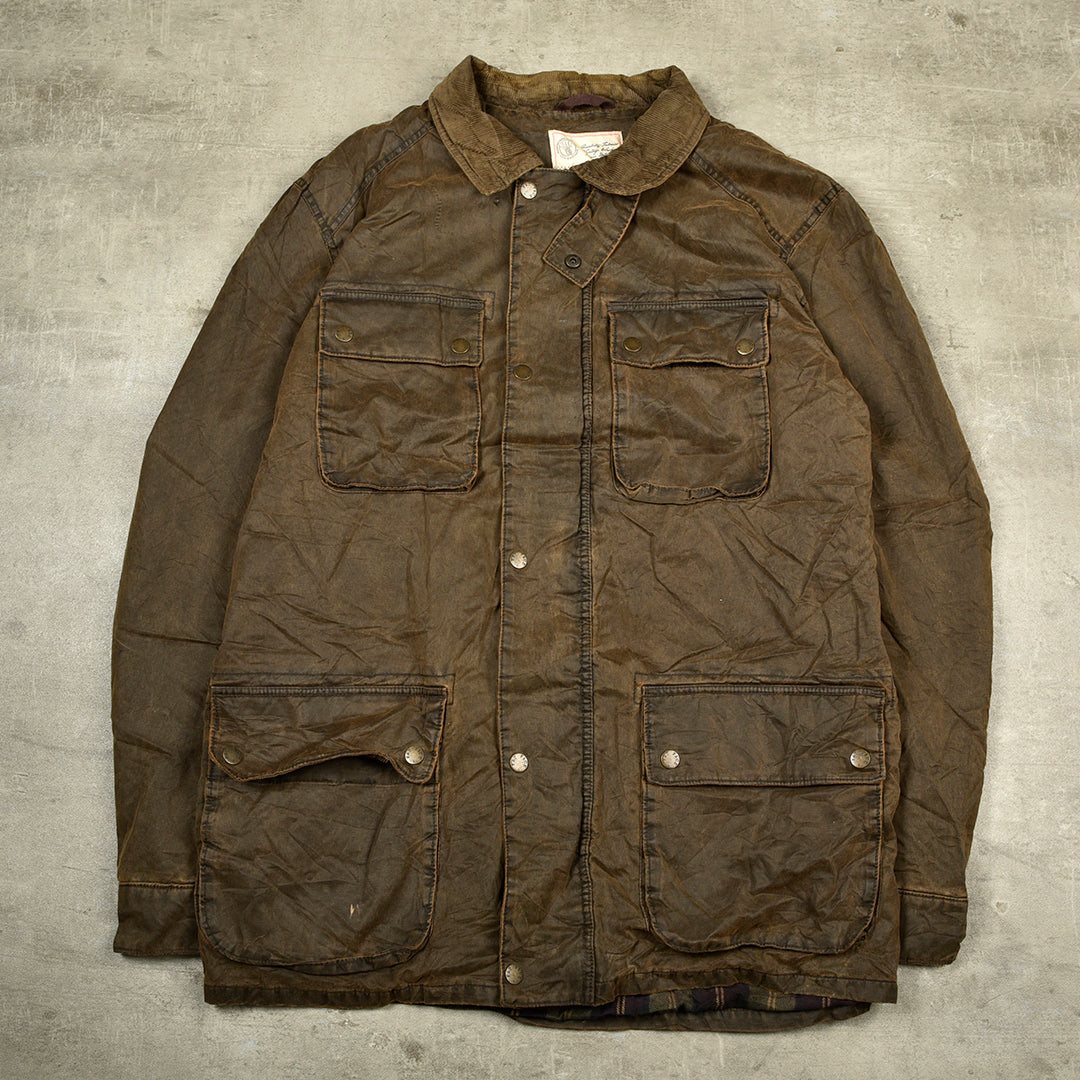 WAXED FIELD JACKET BROWN - XXL