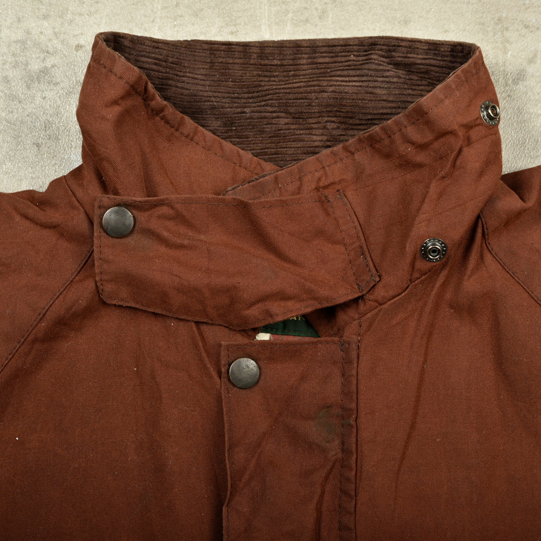 VINTAGE WAXED JACKET BROWN -S