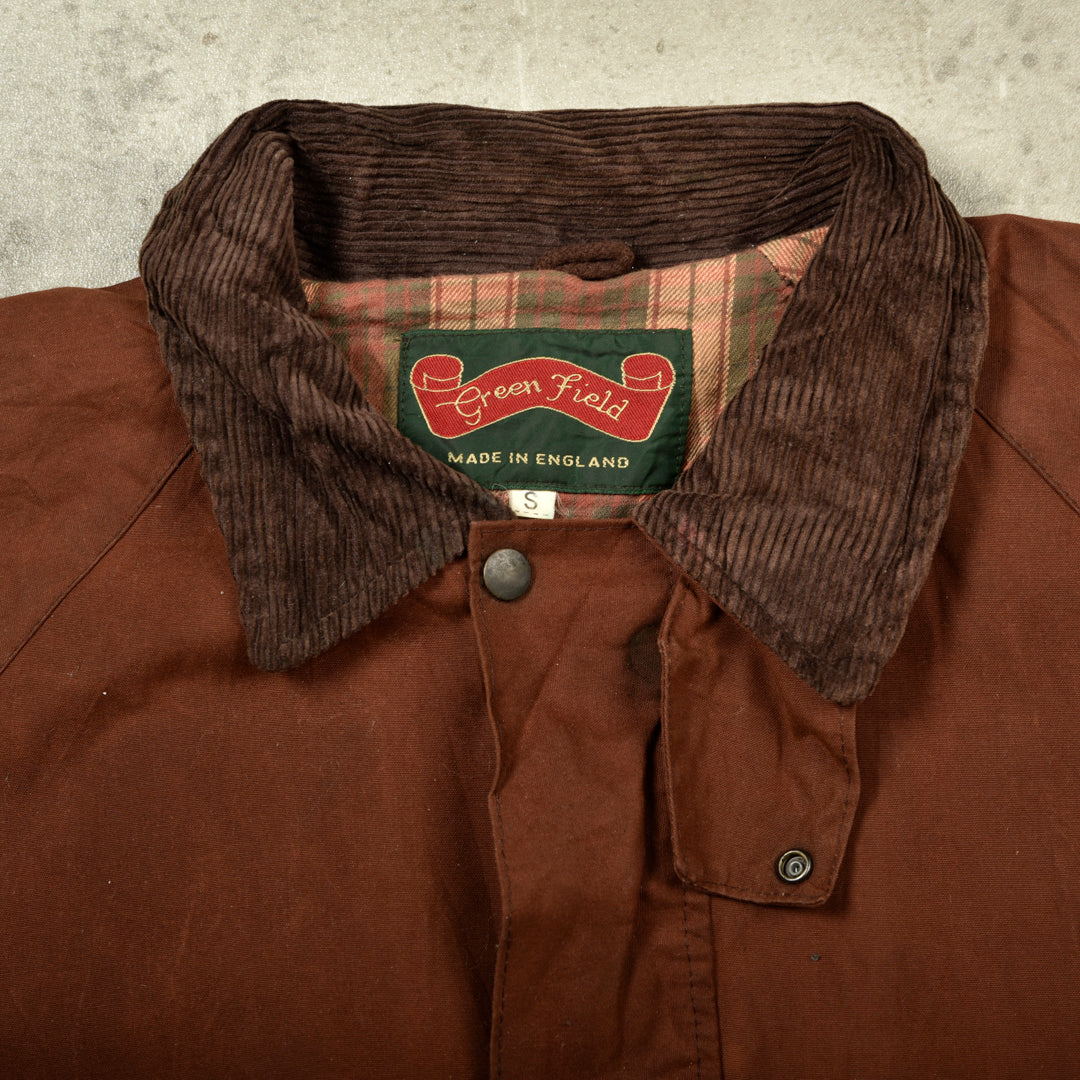 VINTAGE WAXED JACKET BROWN -S