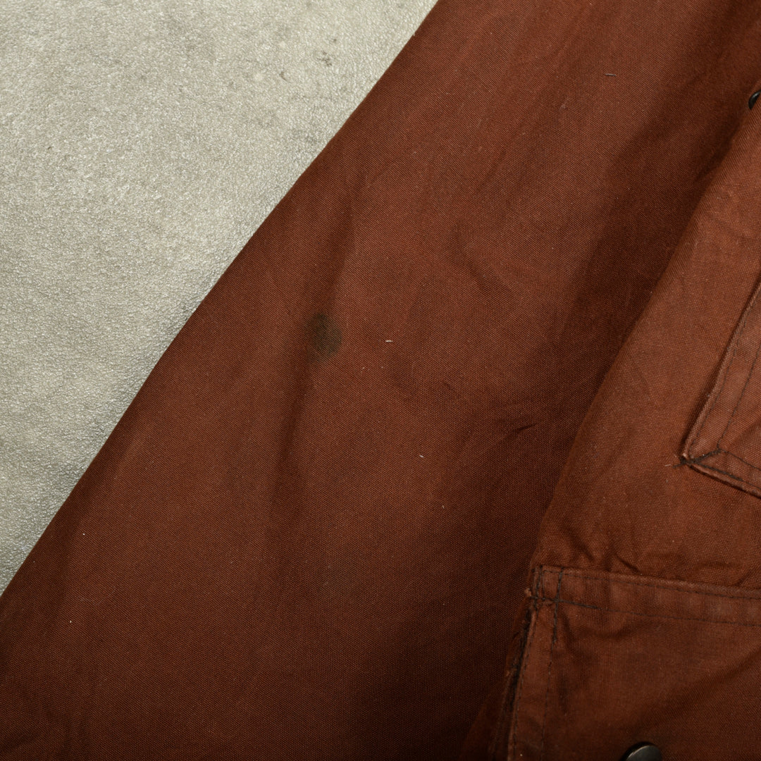 VINTAGE WAXED JACKET BROWN -S