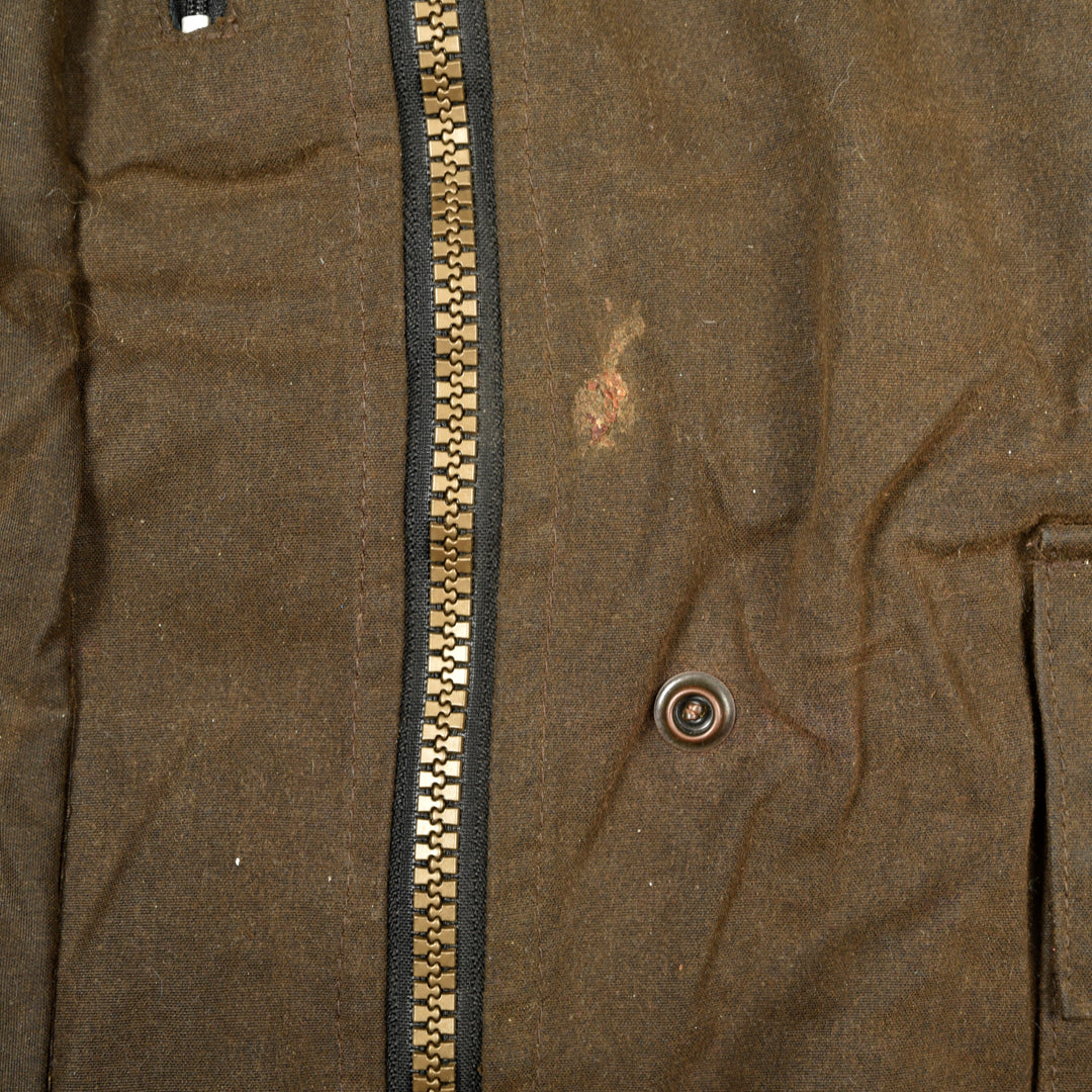 VINTAGE WAXED PARKA JACKET BROWN - XL