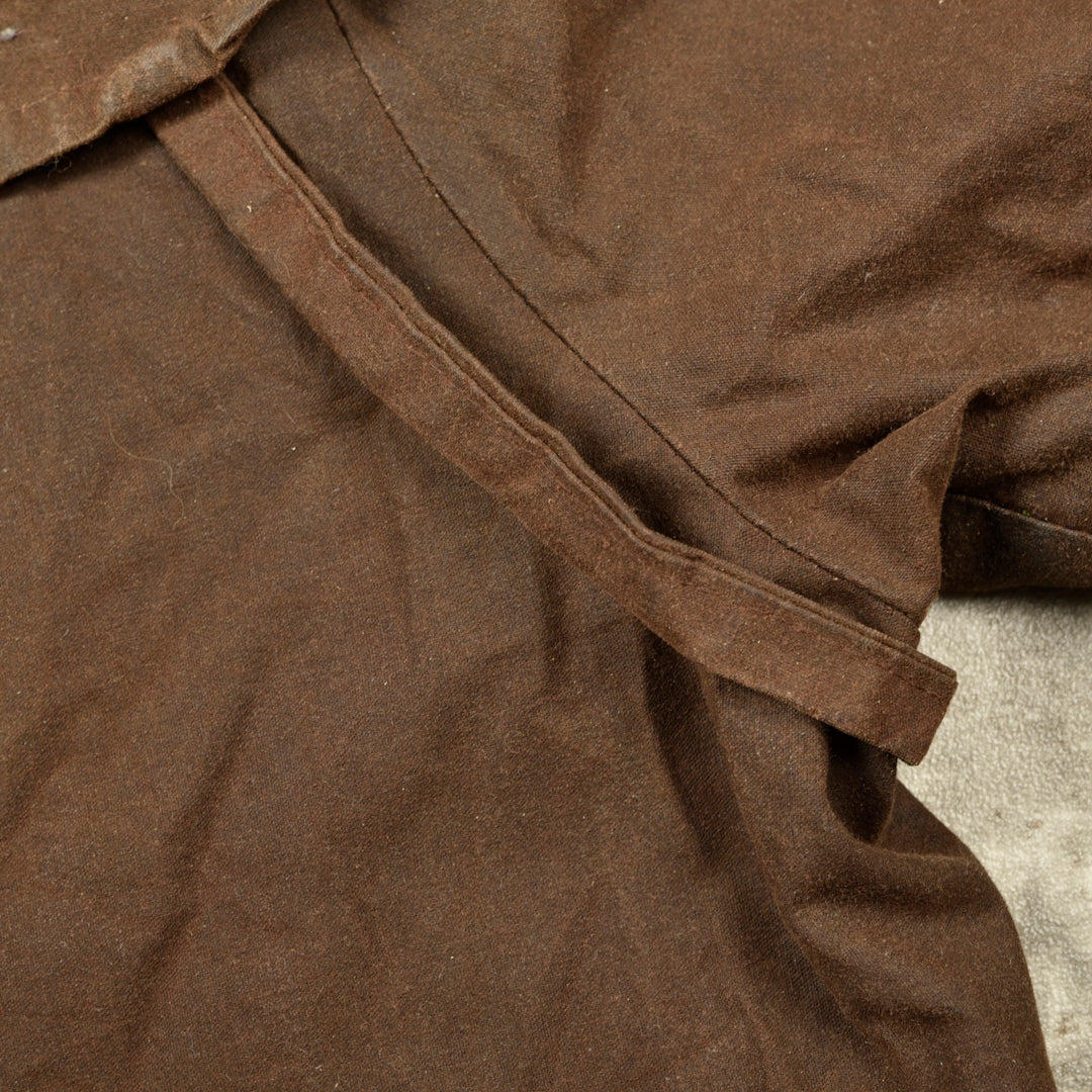 VINTAGE WAXED PARKA JACKET BROWN - 3XL