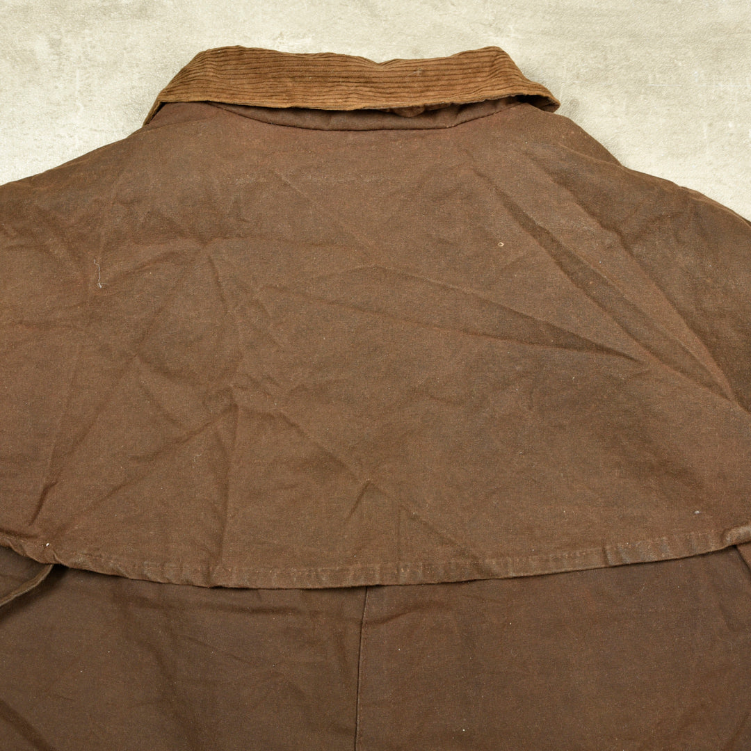 VINTAGE WAXED PARKA JACKET BROWN - 3XL