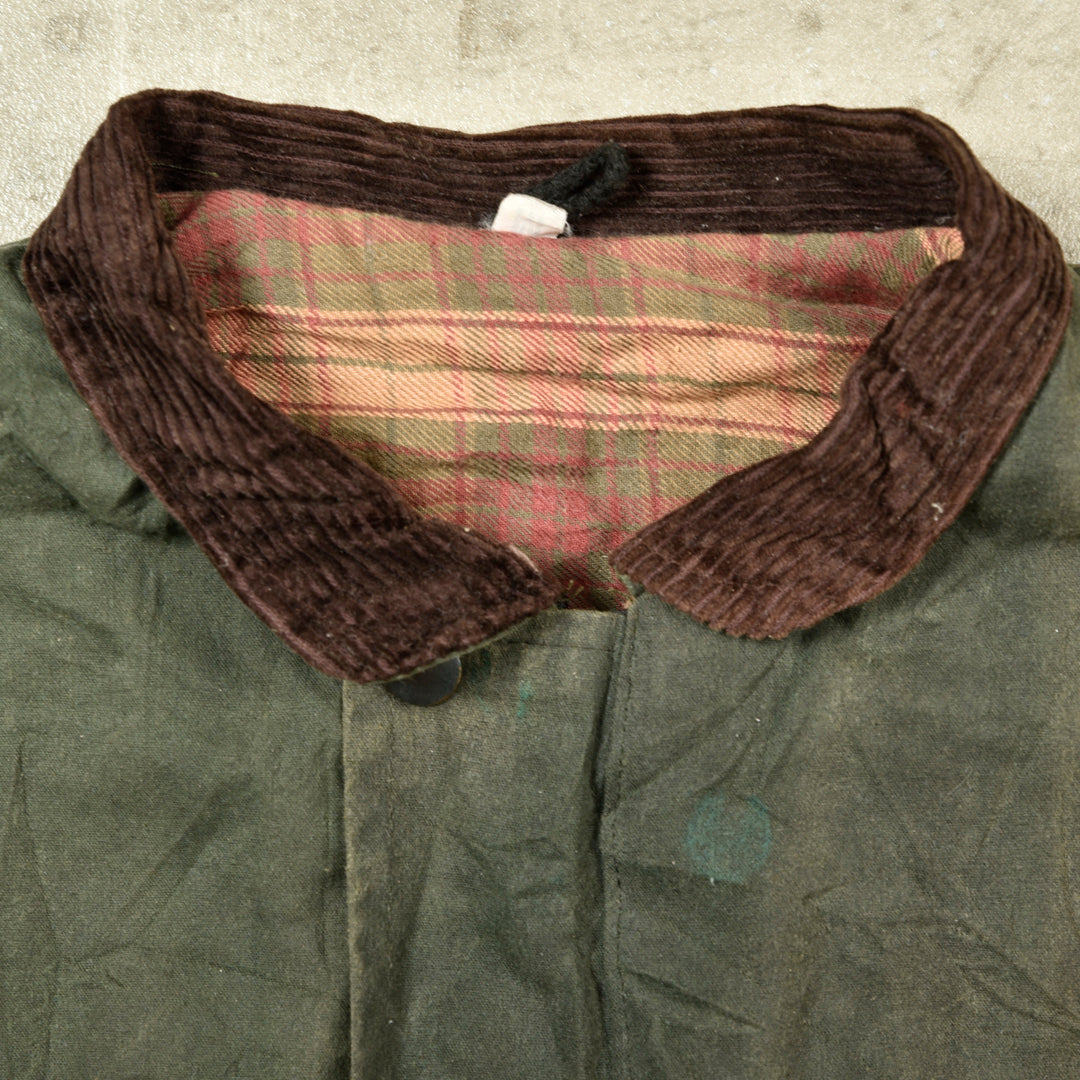 VINTAGE HUNTING WAXED VEST GREEN - M