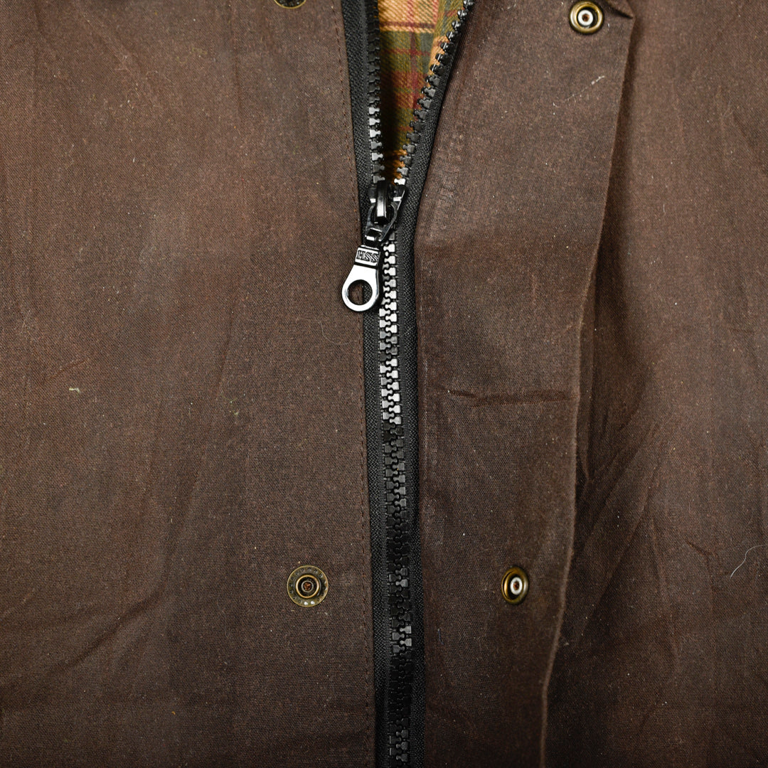 VINTAGE WAXED JACKET BROWN - XL