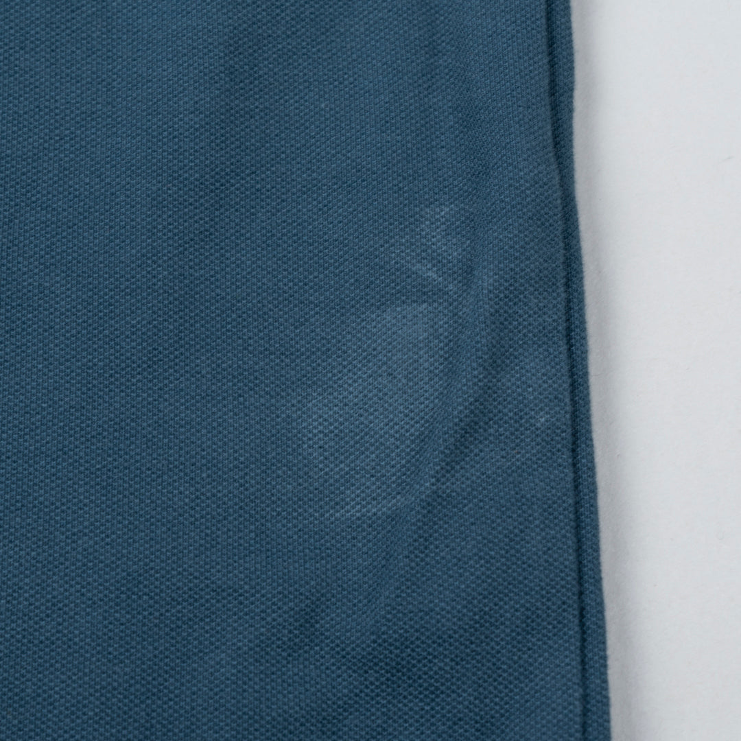 Garment Dyed Polo T-Shirt Petrol Blue