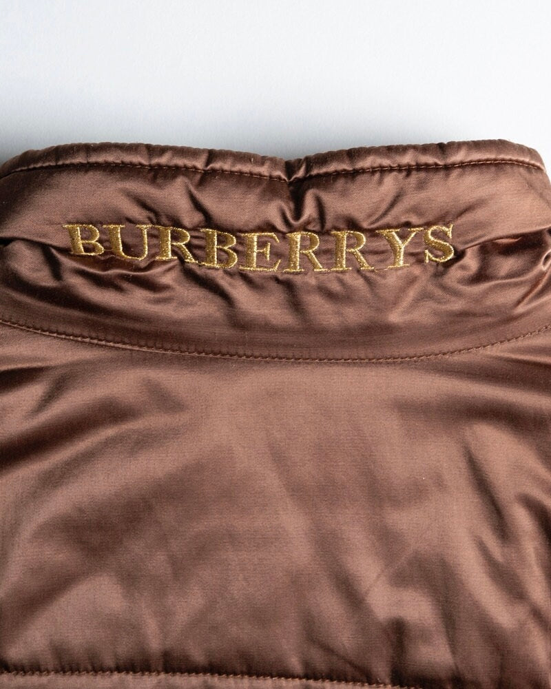 BURBERRY VINTAGE LONG PUFFER JACKET BROWN - M/L