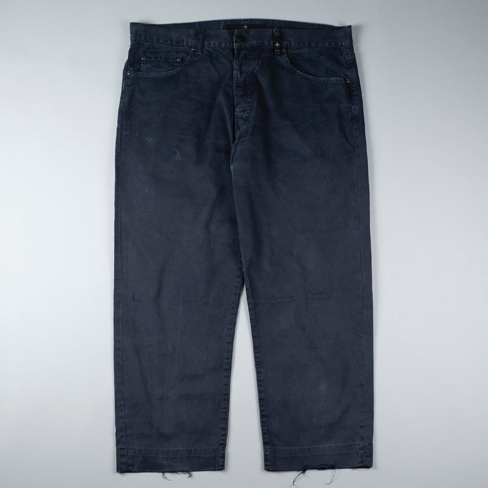 Denims Vintage Cotton Trousers Dark Blue